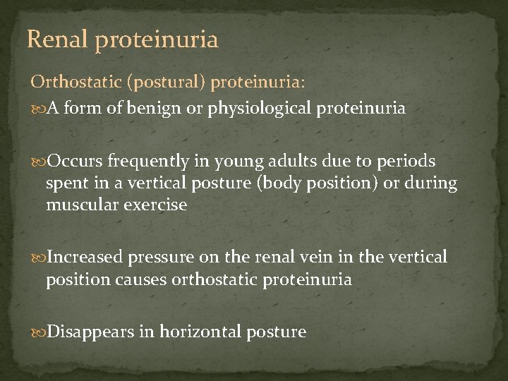 Chemical Examination of Urine Renal Block 1 Lecture