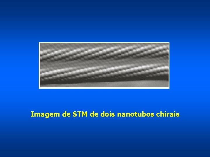 Imagem de STM de dois nanotubos chirais 