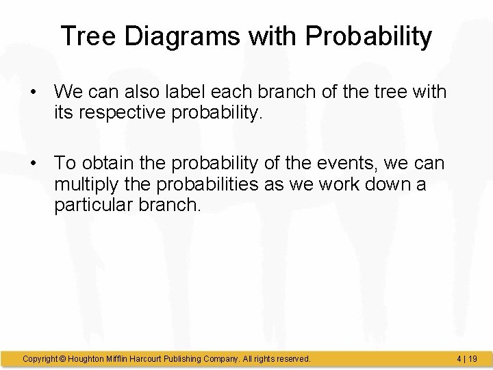 Tree Diagrams with Probability • We can also label each branch of the tree