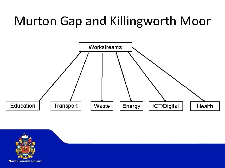 Murton Gap and Killingworth Moor Workstreams Education Transport Waste Energy ICT/Digital Health 
