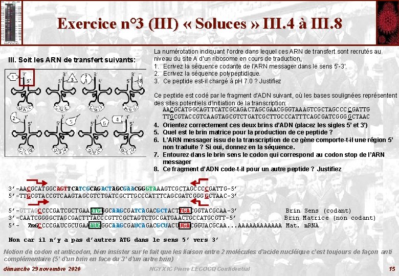 Exercice n° 3 (III) « Soluces » III. 4 à III. 8 III. Soit