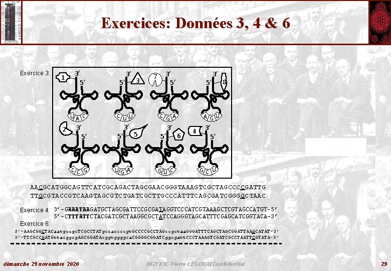 Exercices: Données 3, 4 & 6 Exercice 3: 1 2 3’ 5’ UA C