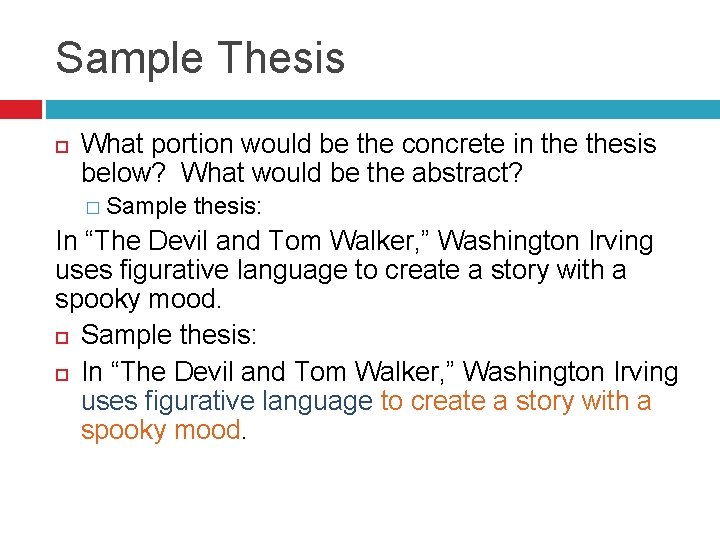 Sample Thesis What portion would be the concrete in thesis below? What would be