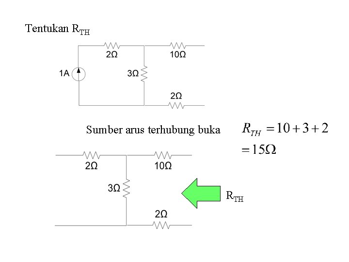 Tentukan RTH Sumber arus terhubung buka RTH 