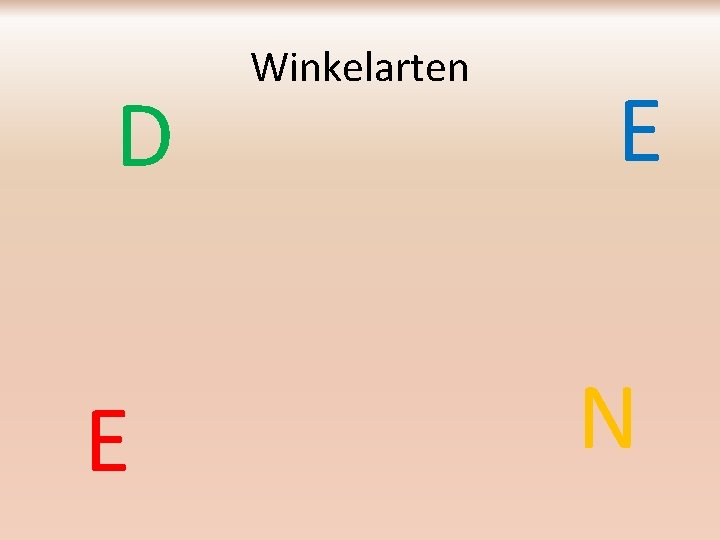 D E Winkelarten E N 