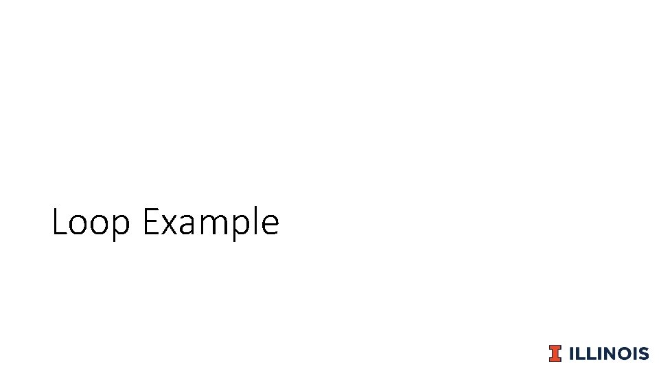 Loop Example 