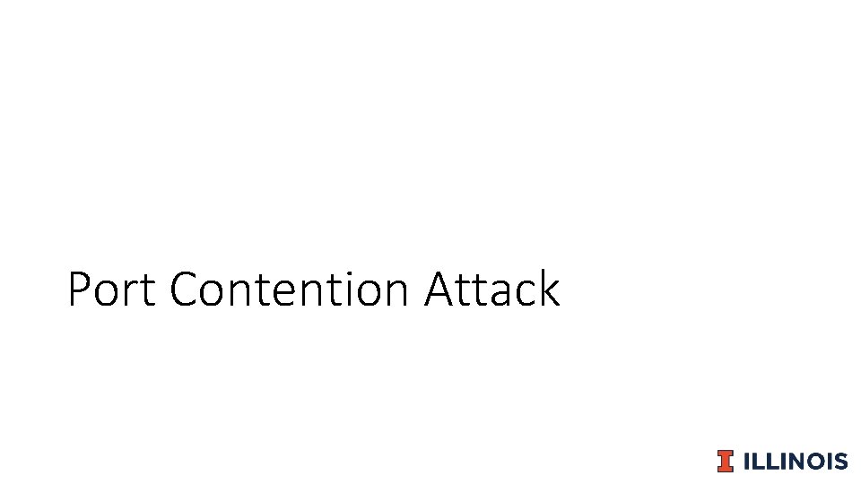 Port Contention Attack 