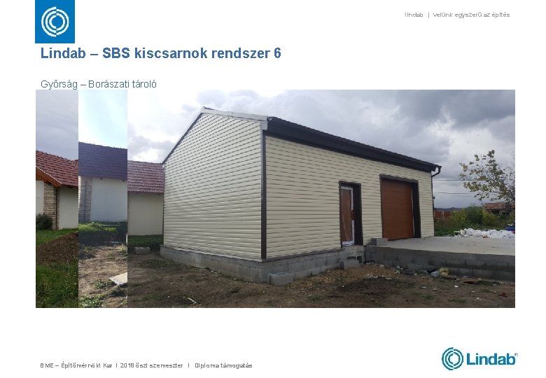 lindab | velünk egyszerű az építés Lindab – SBS kiscsarnok rendszer 6 Győrság –