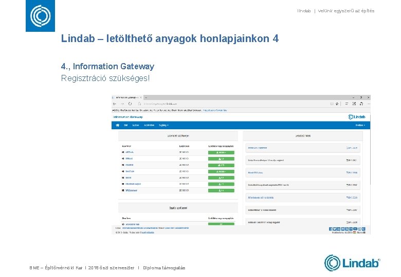 lindab | velünk egyszerű az építés Lindab – letölthető anyagok honlapjainkon 4 4. ,