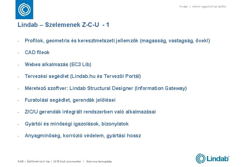 lindab | velünk egyszerű az építés Lindab – Szelemenek Z-C-U - 1 - Profilok,