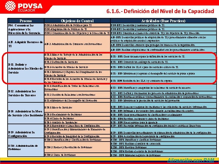 INFORME DE GESTIÓN GERENCIA DE PCP CVP FEBRERO 2011 6. 1. 6. - Definición