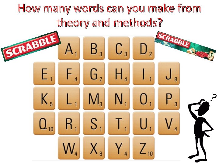 How many words can you make from theory and methods? 