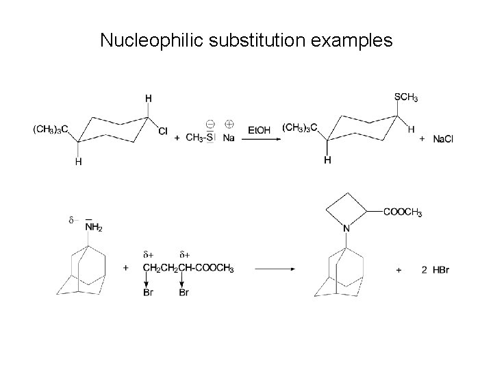 Nucleophilic substitution examples 