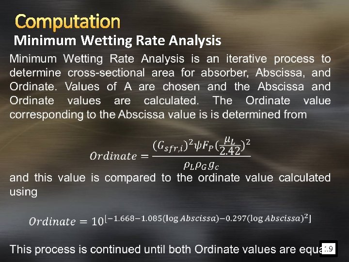 Computation Minimum Wetting Rate Analysis 19 