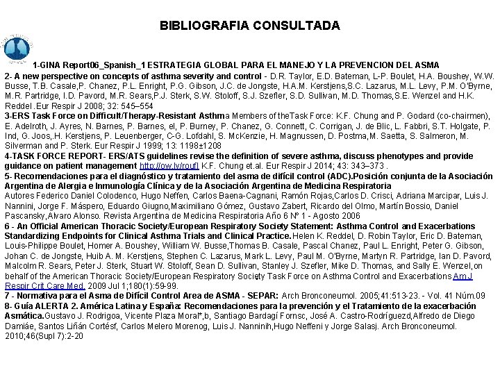  BIBLIOGRAFIA CONSULTADA 1 -GINA Report 06_Spanish_1 ESTRATEGIA GLOBAL PARA EL MANEJO Y LA