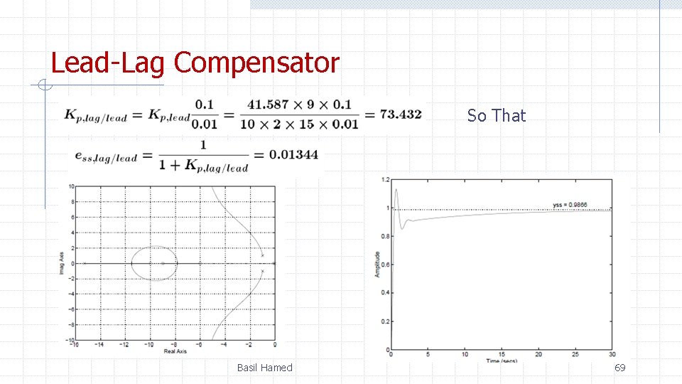 Lead-Lag Compensator So That Basil Hamed 69 