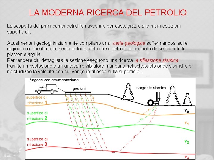 LA MODERNA RICERCA DEL PETROLIO La scoperta dei primi campi petroliferi avvenne per caso,