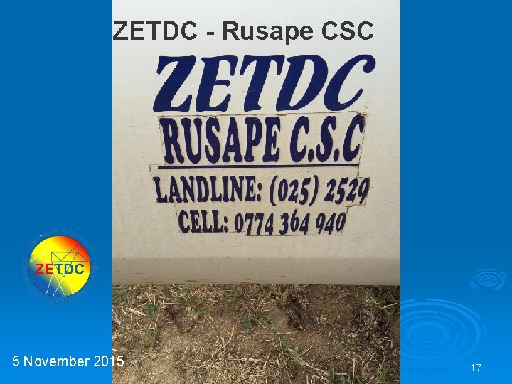 ZETDC - Rusape CSC 5 November 2015 17 