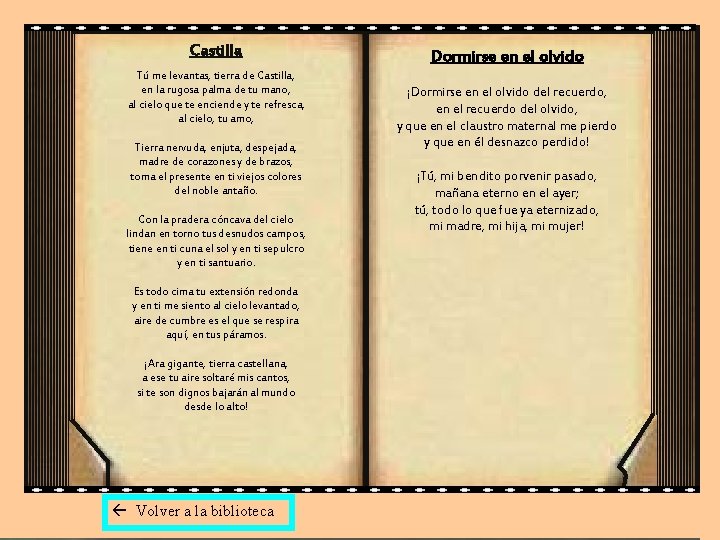 Castilla Tú me levantas, tierra de Castilla, en la rugosa palma de tu mano,