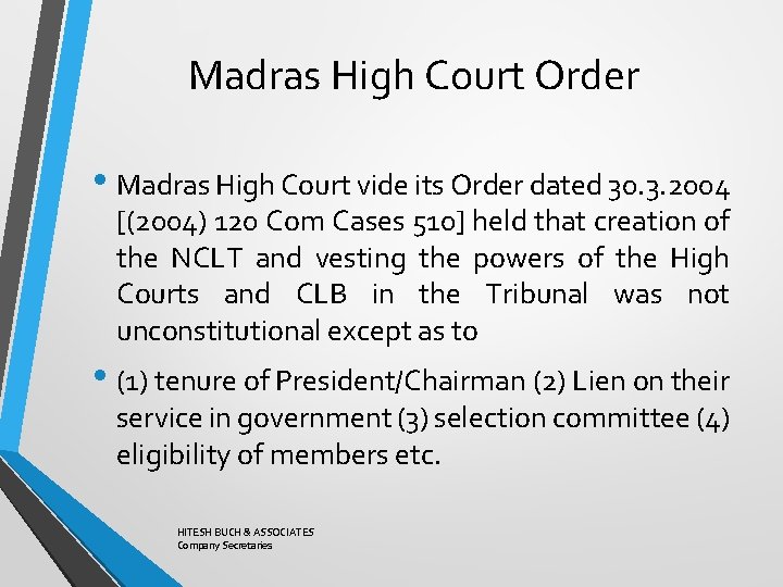 Madras High Court Order • Madras High Court vide its Order dated 30. 3.
