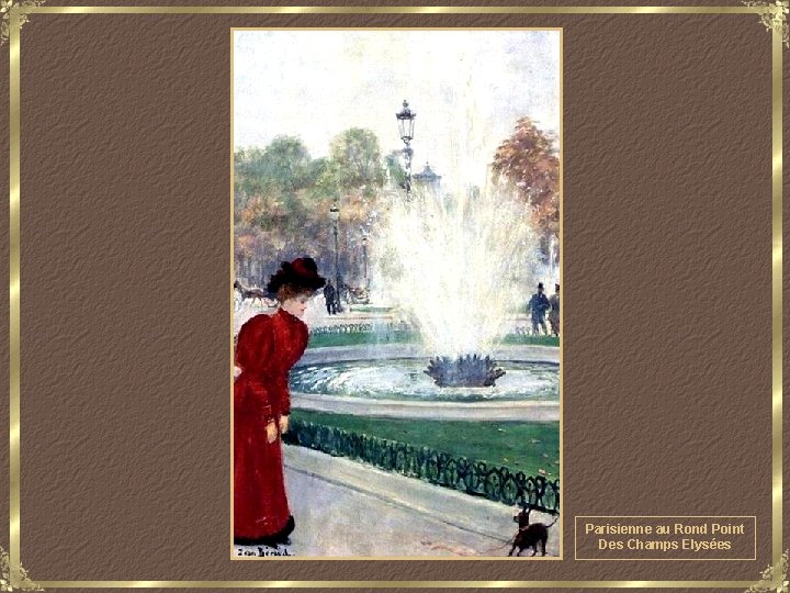 Parisienne au Rond Point Des Champs Elysées 