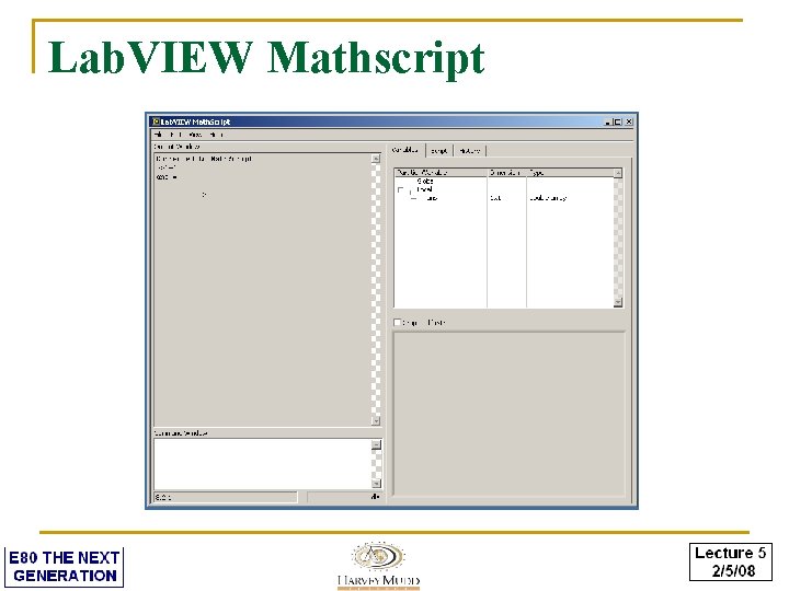 Lab. VIEW Mathscript 