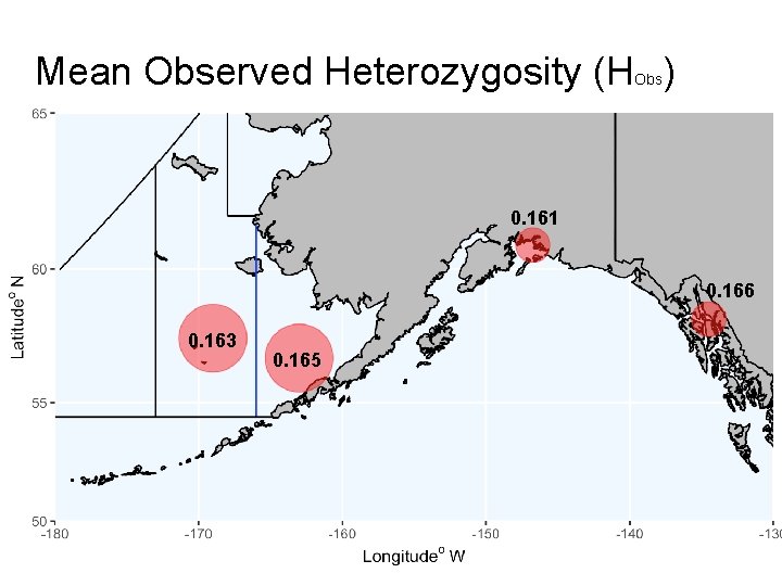 Mean Observed Heterozygosity (H ) Obs 0. 161 0. 166 0. 163 0. 165