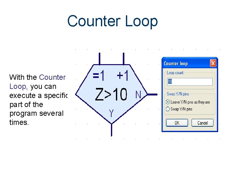 Counter Loop With the Counter Loop, you can execute a specific part of the Counter Loop With the Counter Loop, you can execute a specific part of the