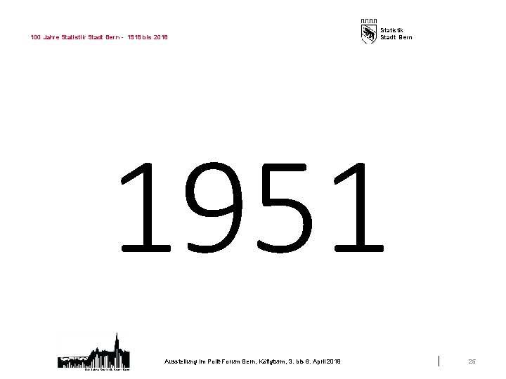 100 Jahre Statistik Stadt Bern - 1918 bis 2018 Statistik Stadt Bern 1951 Ausstellung