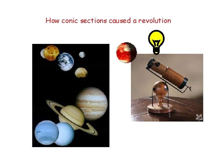 How conic sections caused a revolution 