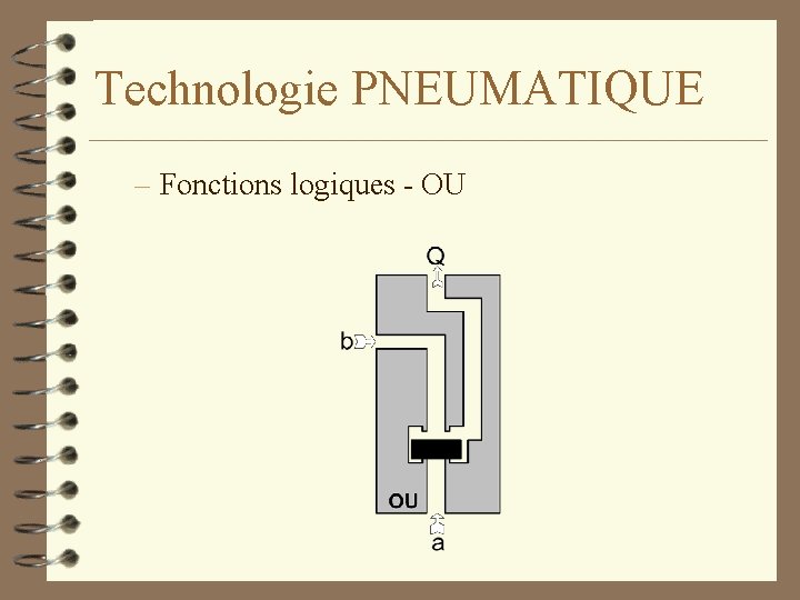 Technologie PNEUMATIQUE – Fonctions logiques - OU 
