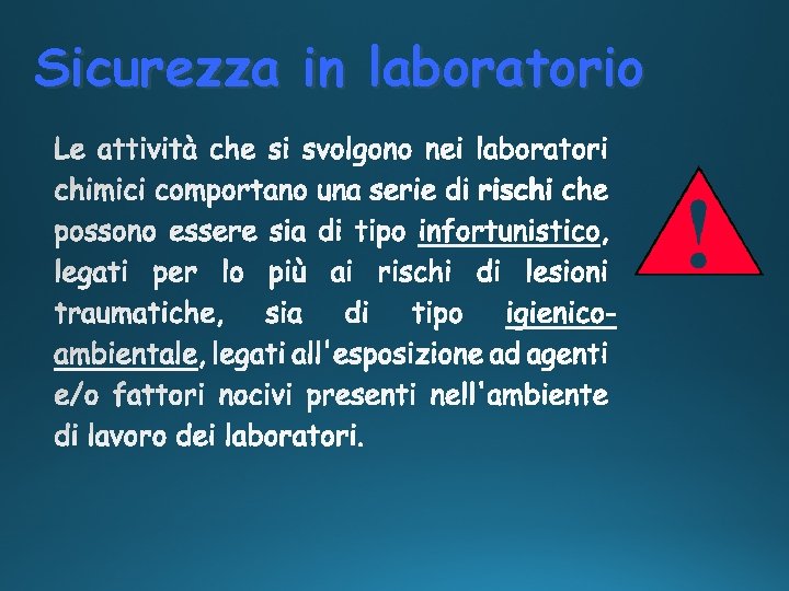 Sicurezza in laboratorio 