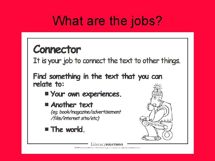 What are the jobs? 