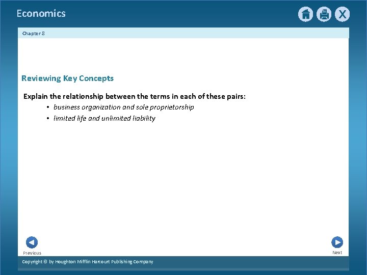 Economics Chapter 8 Reviewing Key Concepts Explain the relationship between the terms in each