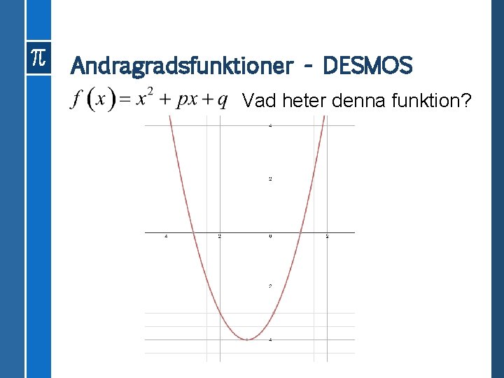 Andragradsfunktioner - DESMOS Vad heter denna funktion? 