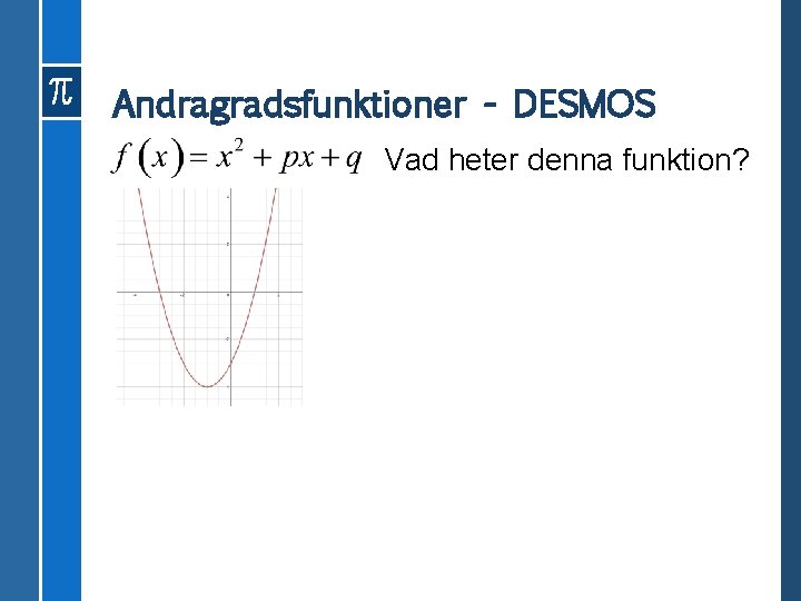 Andragradsfunktioner - DESMOS Vad heter denna funktion? 