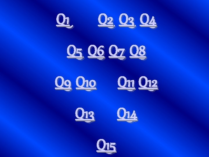 Q 1 Q 2 Q 3 Q 4 Q 5 Q 6 Q 7