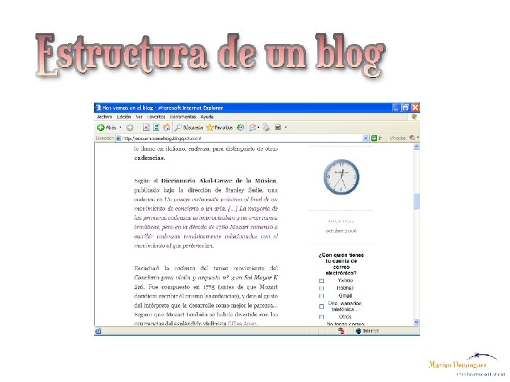Estructura de un blog 