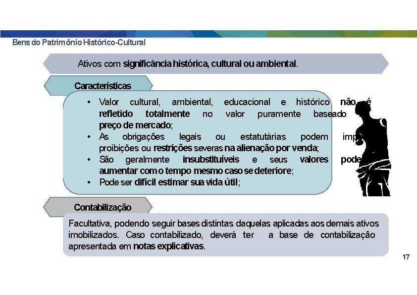 Bens do Patrimônio Histórico-Cultural Ativos com significância histórica, cultural ou ambiental. Características • Valor