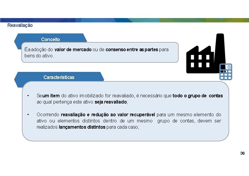 Reavaliação Conceito Éa adoção do valor de mercado ou de consenso entre as partes