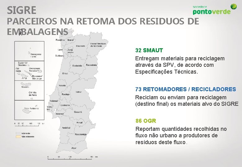 SIGRE PARCEIROS NA RETOMA DOS RESIDUOS DE EMBALAGENS 32 SMAUT Entregam materiais para reciclagem