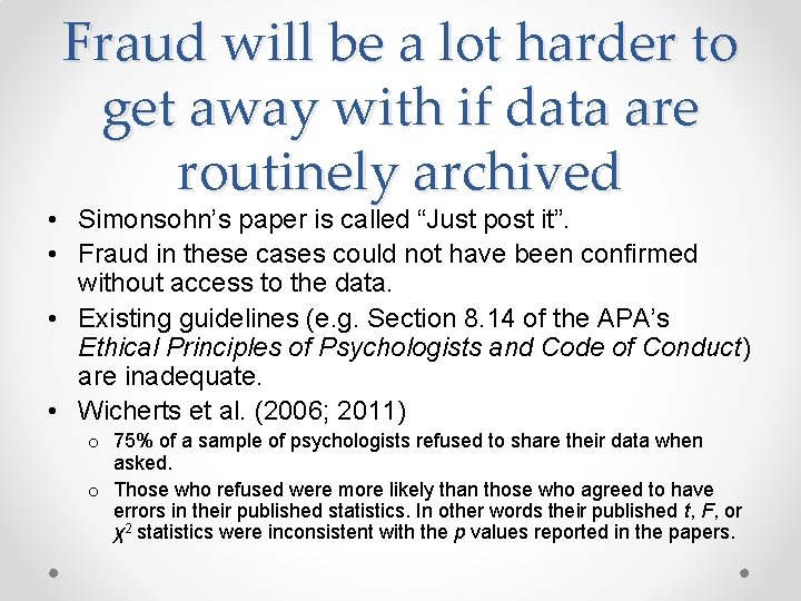 Fraud will be a lot harder to get away with if data are routinely