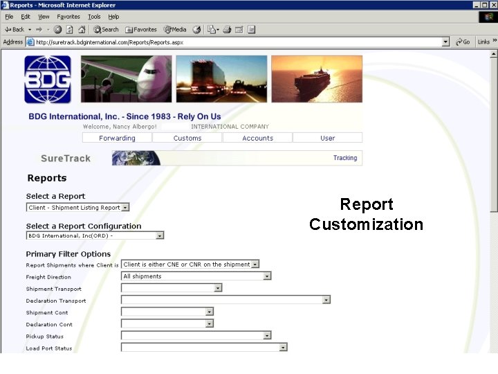 Report Customization 