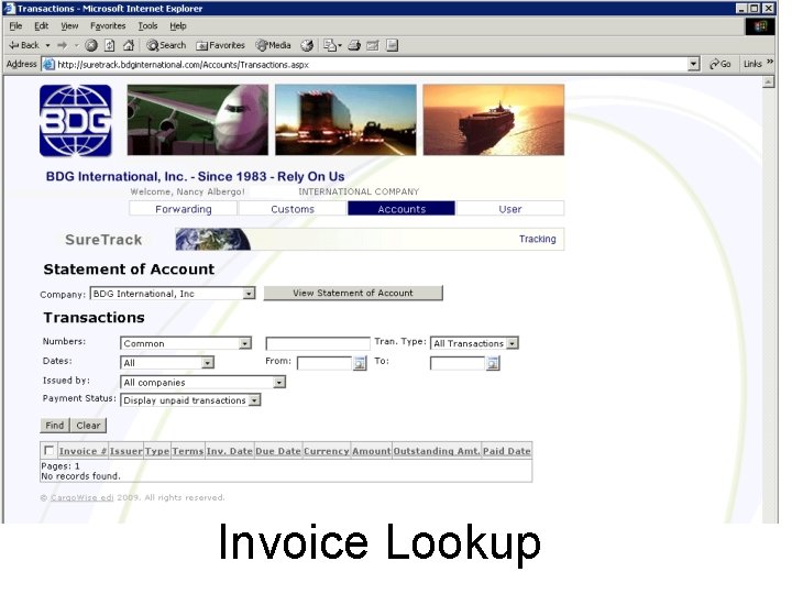 Invoice Lookup 