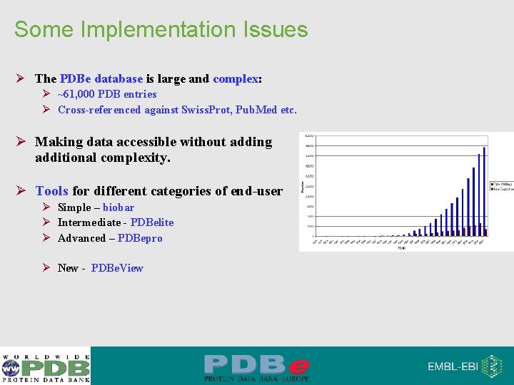 Some Implementation Issues Ø The PDBe database is large and complex: Ø ~61, 000
