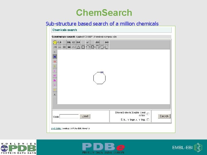 Chem. Search Sub-structure based search of a million chemicals 