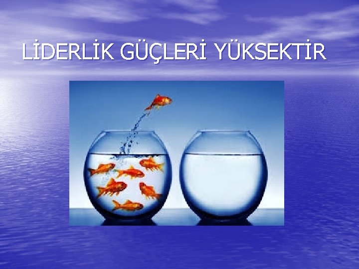 LİDERLİK GÜÇLERİ YÜKSEKTİR 