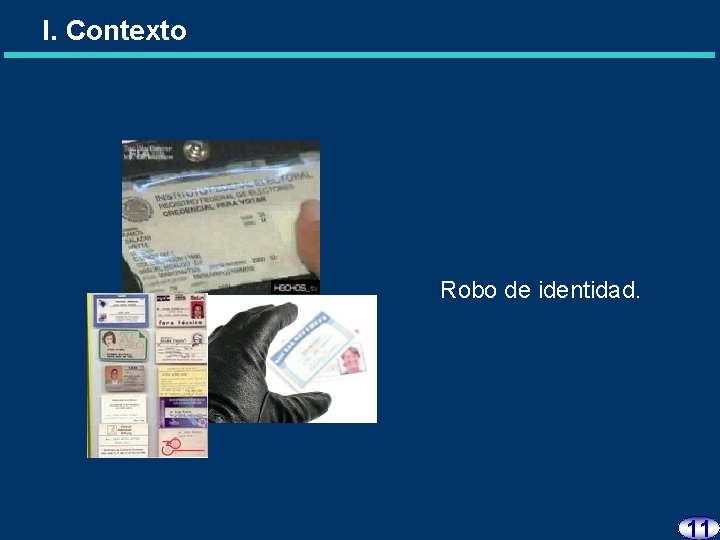 I. Contexto Robo de identidad. 11 