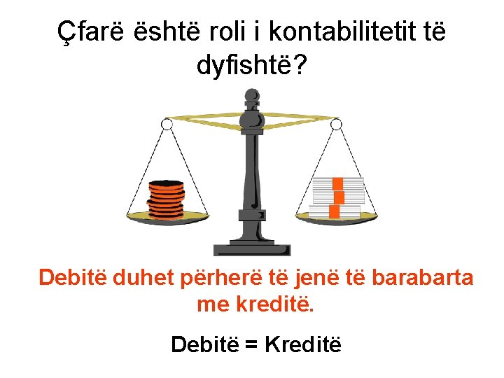 Çfarë është roli i kontabilitetit të dyfishtë? Debitë duhet përherë të jenë të barabarta