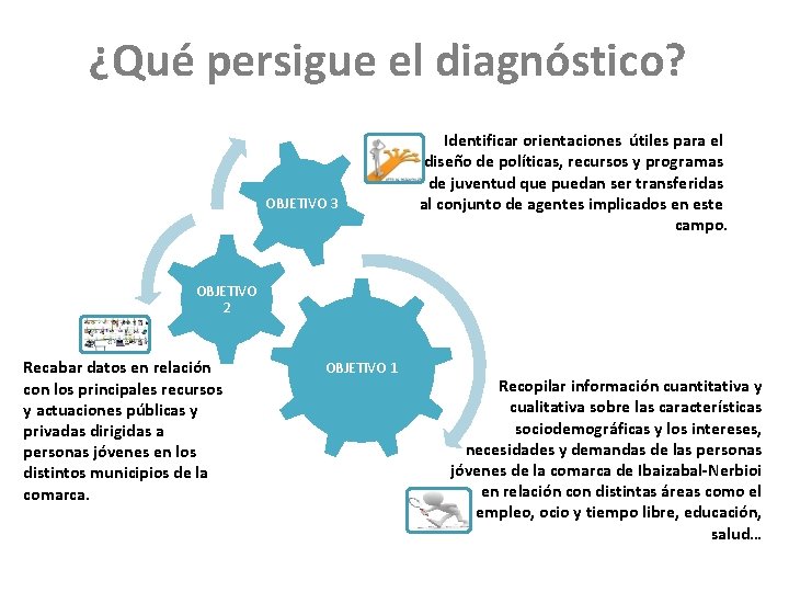 ¿Qué persigue el diagnóstico? OBJETIVO 3 Identificar orientaciones útiles para el diseño de políticas,